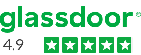 Glassdoor 4.9 rating widget